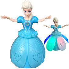 Búp bê Elsa 23cm khiêu vũ xòe váy có nhạc đèn