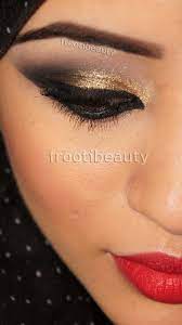 gold black arabic khaleeji style makeup