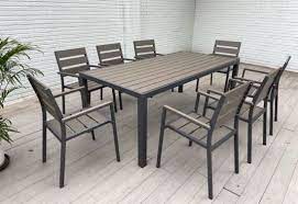 china aluminum plastic wood table set
