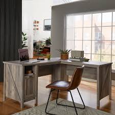 Do you really like the idea of making a wooden desk that might give the place a slightly rustic feel, but you'd prefer more of a farmhouse chic look than regular. Better Homes Gardens Modern Farmhouse L Desk Rustic Gray Finish Walmart Com Walmart Com