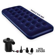 tesco flocked single inflatable air bed