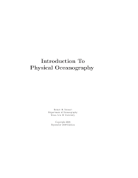 Book Introduction To Physical Oceanography Para
