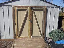 Wood Doors To A Metal Shed Metal Shed