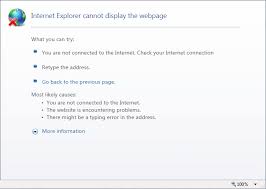 fix internet explorer cannot display