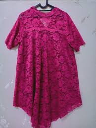 Cari produk gamis wanita lainnya di tokopedia. Dress Brokat Pink Magenta Fesyen Wanita Pakaian Wanita Gaun Rok Di Carousell