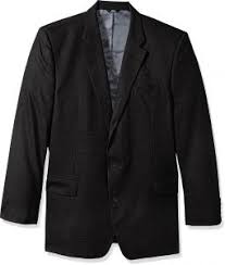 Haggar Mens Premium Performance Stretch Stria 2 Button Suit Separate Coat Black 42 Regular