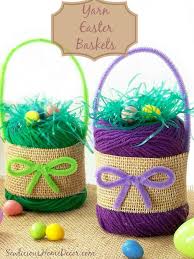 diy yarn easter baskets craft room decor