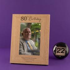 personalised 80th birthday photo frame