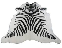 zebra cowhide rugs size 7 x 6 zebra