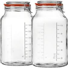 Wide Mouth Glass Jars With Hinged Lids