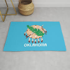 oklahoma state flag rug by homestead