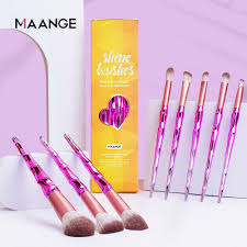 maange 8pcs pro pink makeup brushes set