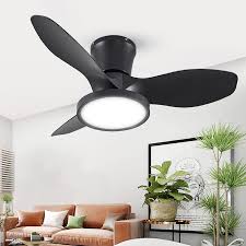 quiet ceiling fan with led light dc