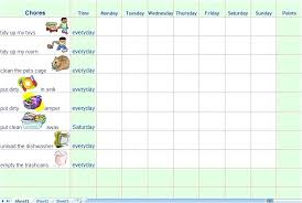 Chore Calendar Chart Template Editable Ideas For Adults