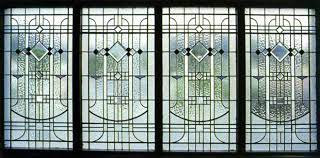 art deco stained glass building