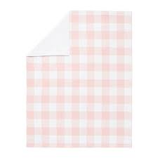 buffalo check pink and white baby blanket