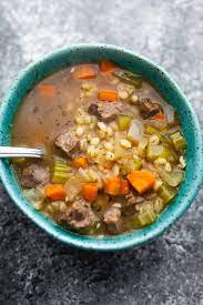 healthier beef barley soup sweet peas