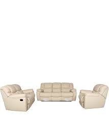 recliner sofa set in cream colour