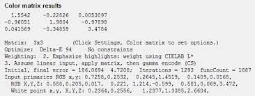 color correction matrix ccm imatest