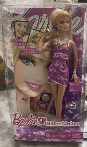 barbie glam glitter makeup doll with