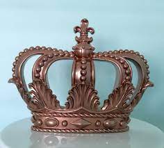 Gold Pink Black Crown Wall Decor