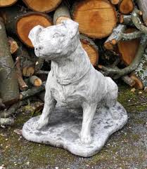 Terrier Dog Stone Statue Garden