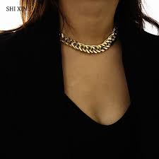Product review details, this product has received, on average, 4.80 star reviews, there are. Shixin Hip Hop Cuban Link Chain Necklace For Women Simple Short Chunky Necklace Female Gold Silver Color Statement Choker Collar Chain Necklaces Aliexpress
