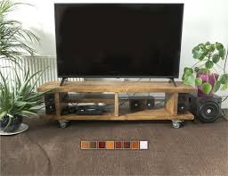 Rustic Tv Stand With Castor Wheels