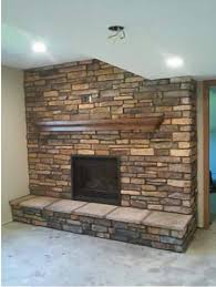 Caramel Ledgestone Fireplace