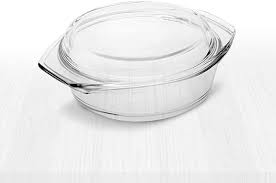 simax clear glass casserole with lid