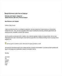 Employment Reference Letter Template Recommendation Employee