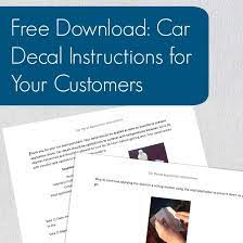 Is this your first time applying wall decals? Free Printable Car Decal Instructions For Your Silhouette Or Cricut Business Cutting For Business