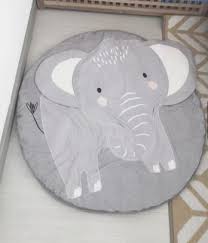 kids nursery rug elephant shaped
