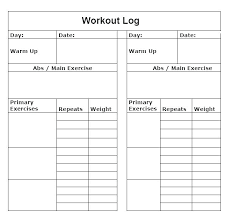 Weight Lifting Template Excel Workout Routine Sheets Spreadsheet