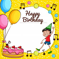 Happy Birthday Card Template Vector Free Download