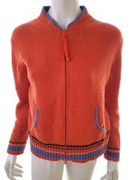 Details About Carraig Donn Size M Pullover Pockets Of Virgin Orange Wool