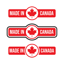 made in canada label st or logo
