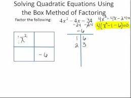 Solving Quadratic Equations Using The