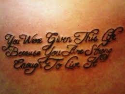 Tattoo Ideas: Quotes on Strength, Adversity, Courage | Breast ... via Relatably.com