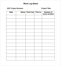 Work Log Sheet Sign In Sheet Template Templates Sample