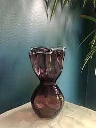 Vintage Amethyst Purple Art Glass Vase