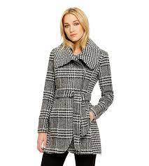 Glen Plaid Plaid Coat Wool Blend Coat