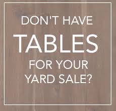The unit folds compactly for storage. 10 Ingenious Ways To Have A Yard Sale Without Tables Garage Sale Blog