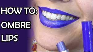purple ombre lipstick makeup tutorial