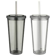 Double Wall Soda Cup With Straw 650ml