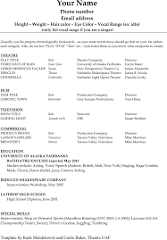 The best you can get via google docs. Free Acting Resume Template Doc 23kb 1 Page S