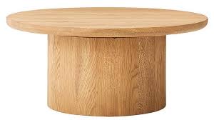 Justice Round Natural Oak Coffee Table