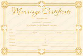 Free Marriage Certificate Templates Editable Printable