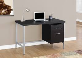 Transitional style suits any home office or work space. 48 L Computer Desk Silver Metal Legs Drawers The Office Furniture Depot