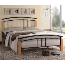 Tetron Metal Small Double Bed In Black